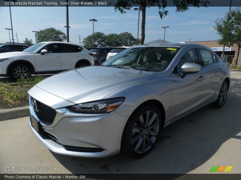 Sonic Silver Metallic / Black 2018 Mazda Mazda6 Touring