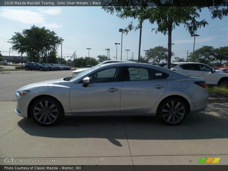 Sonic Silver Metallic / Black 2018 Mazda Mazda6 Touring