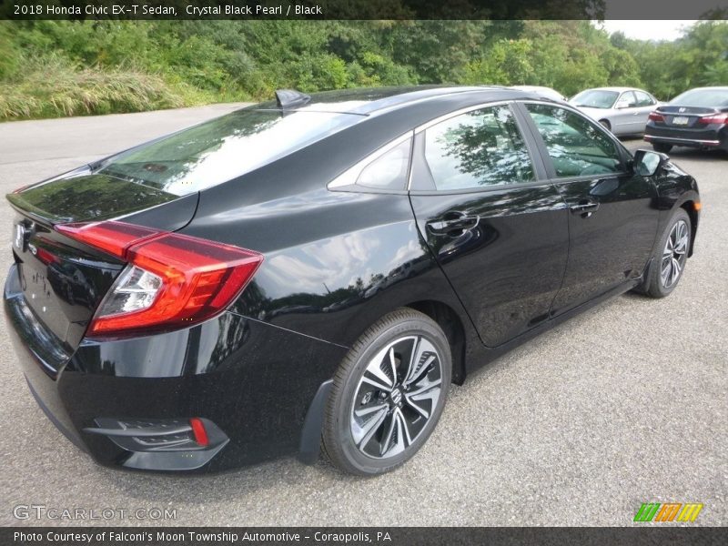 Crystal Black Pearl / Black 2018 Honda Civic EX-T Sedan