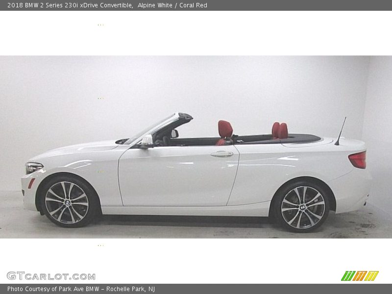 Alpine White / Coral Red 2018 BMW 2 Series 230i xDrive Convertible