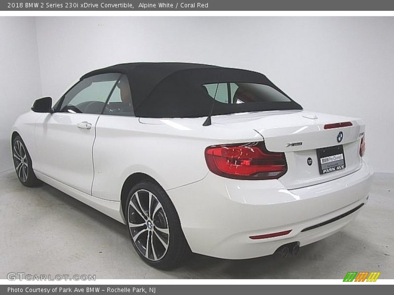 Alpine White / Coral Red 2018 BMW 2 Series 230i xDrive Convertible