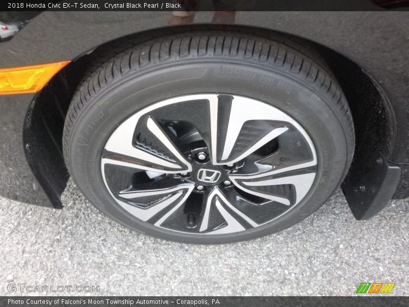 Crystal Black Pearl / Black 2018 Honda Civic EX-T Sedan