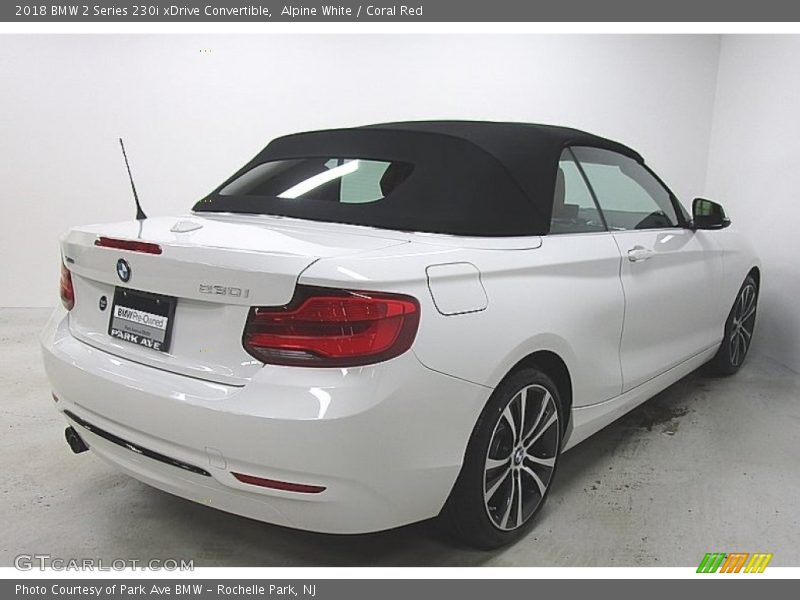 Alpine White / Coral Red 2018 BMW 2 Series 230i xDrive Convertible