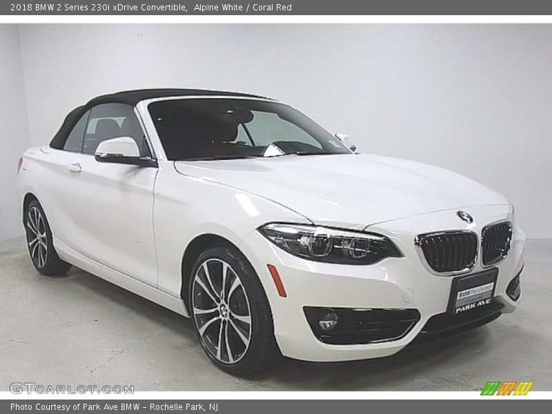 Alpine White / Coral Red 2018 BMW 2 Series 230i xDrive Convertible