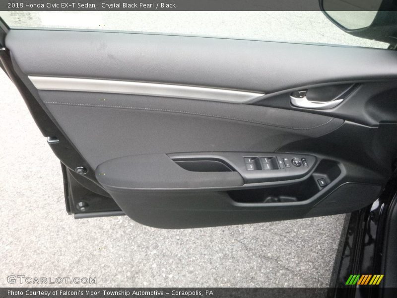 Crystal Black Pearl / Black 2018 Honda Civic EX-T Sedan
