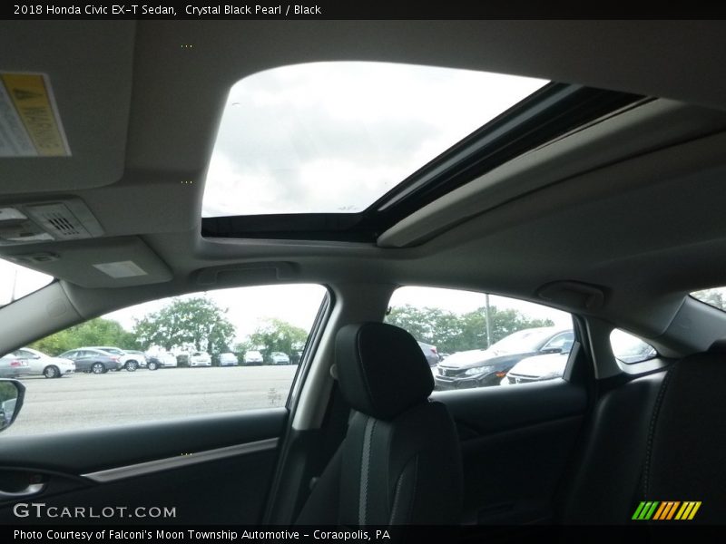 Crystal Black Pearl / Black 2018 Honda Civic EX-T Sedan