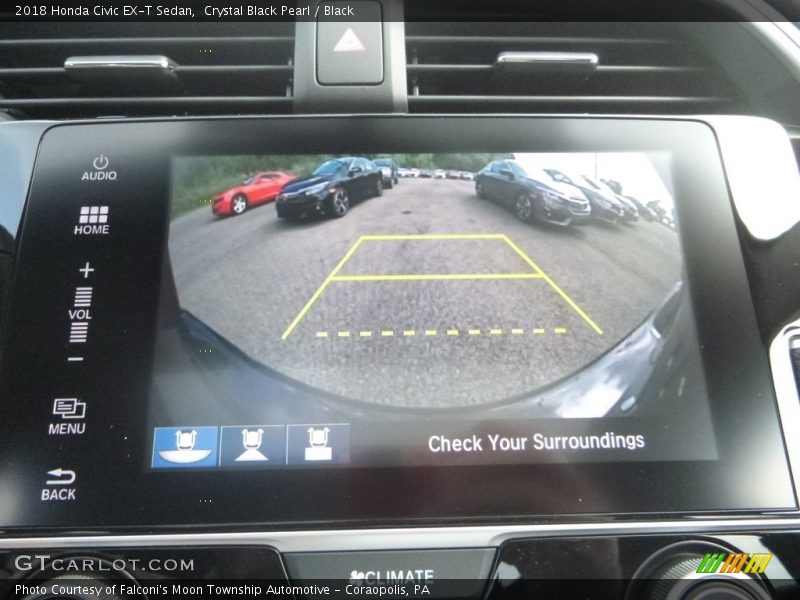 Crystal Black Pearl / Black 2018 Honda Civic EX-T Sedan