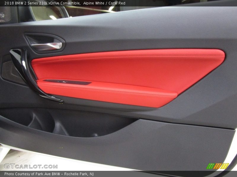 Alpine White / Coral Red 2018 BMW 2 Series 230i xDrive Convertible