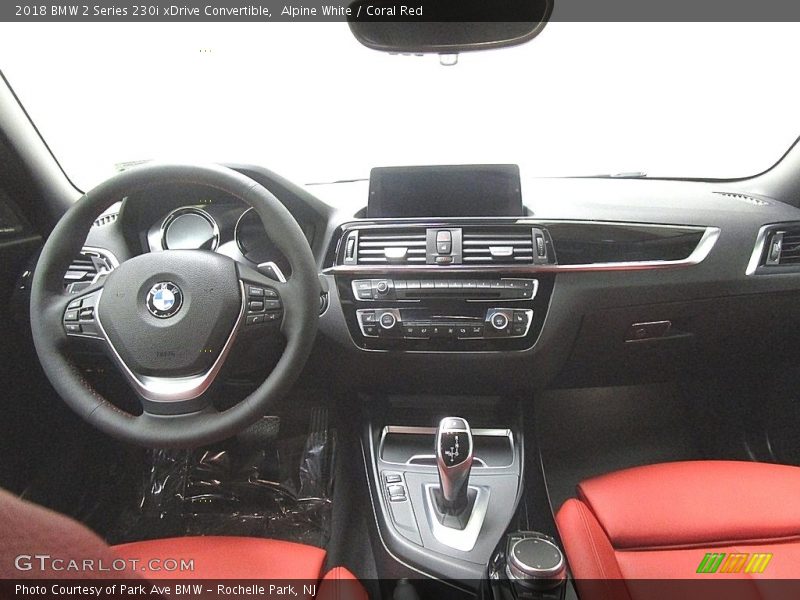 Alpine White / Coral Red 2018 BMW 2 Series 230i xDrive Convertible