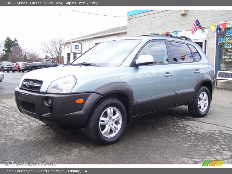 Alpine Frost / Gray 2006 Hyundai Tucson GLS V6 4x4