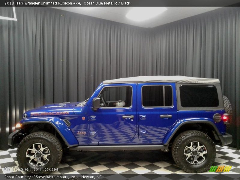 Ocean Blue Metallic / Black 2018 Jeep Wrangler Unlimited Rubicon 4x4