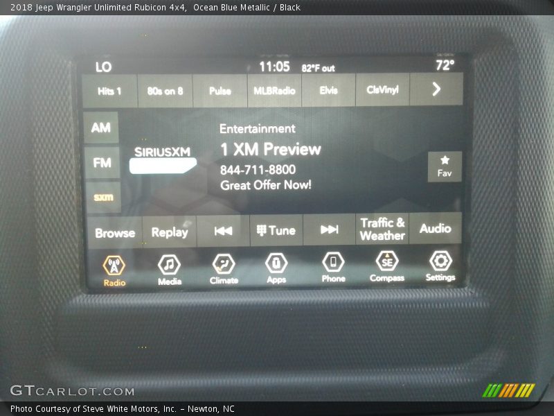 Ocean Blue Metallic / Black 2018 Jeep Wrangler Unlimited Rubicon 4x4