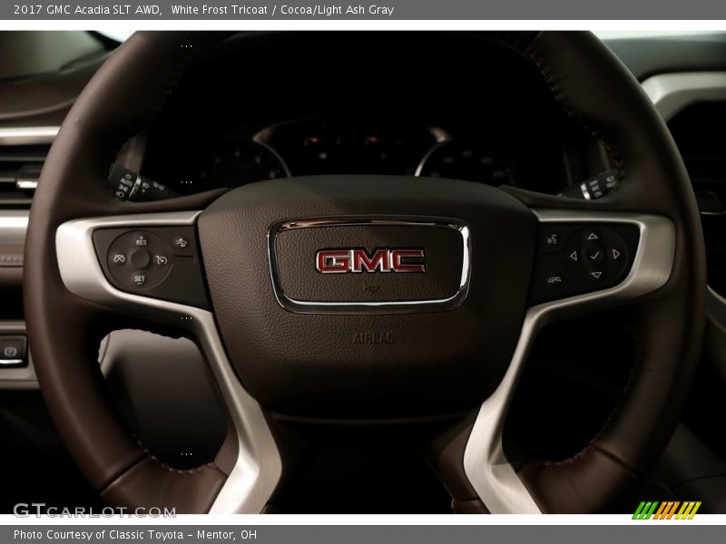 White Frost Tricoat / Cocoa/Light Ash Gray 2017 GMC Acadia SLT AWD