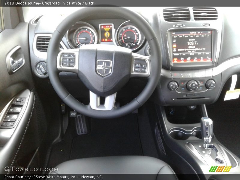 Vice White / Black 2018 Dodge Journey Crossroad