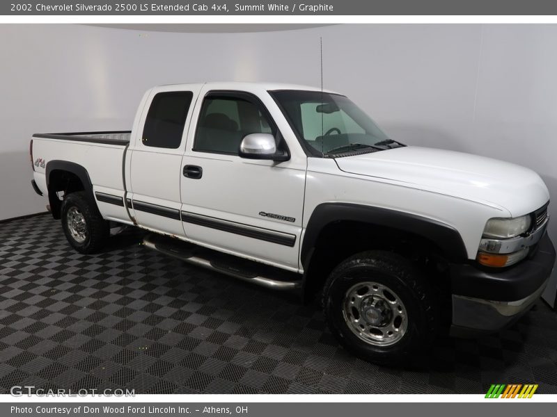 Summit White / Graphite 2002 Chevrolet Silverado 2500 LS Extended Cab 4x4