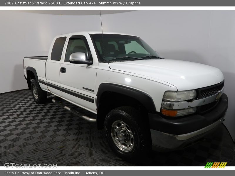 Summit White / Graphite 2002 Chevrolet Silverado 2500 LS Extended Cab 4x4