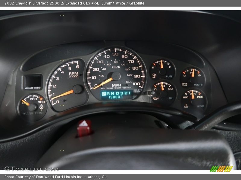 Summit White / Graphite 2002 Chevrolet Silverado 2500 LS Extended Cab 4x4