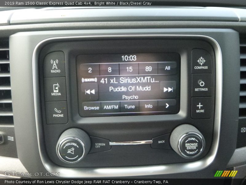 Bright White / Black/Diesel Gray 2019 Ram 1500 Classic Express Quad Cab 4x4