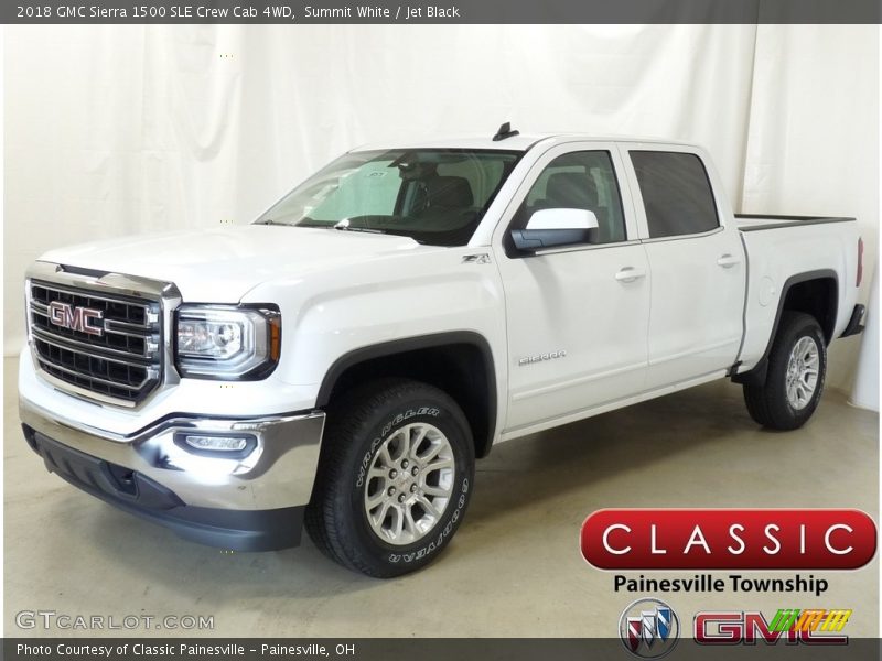 Summit White / Jet Black 2018 GMC Sierra 1500 SLE Crew Cab 4WD