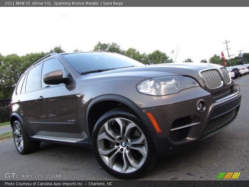Sparkling Bronze Metallic / Sand Beige 2011 BMW X5 xDrive 50i