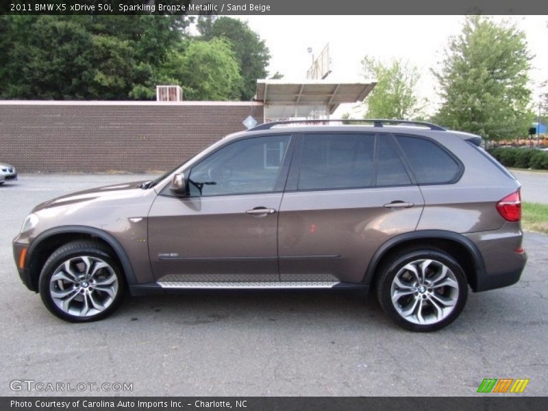 Sparkling Bronze Metallic / Sand Beige 2011 BMW X5 xDrive 50i