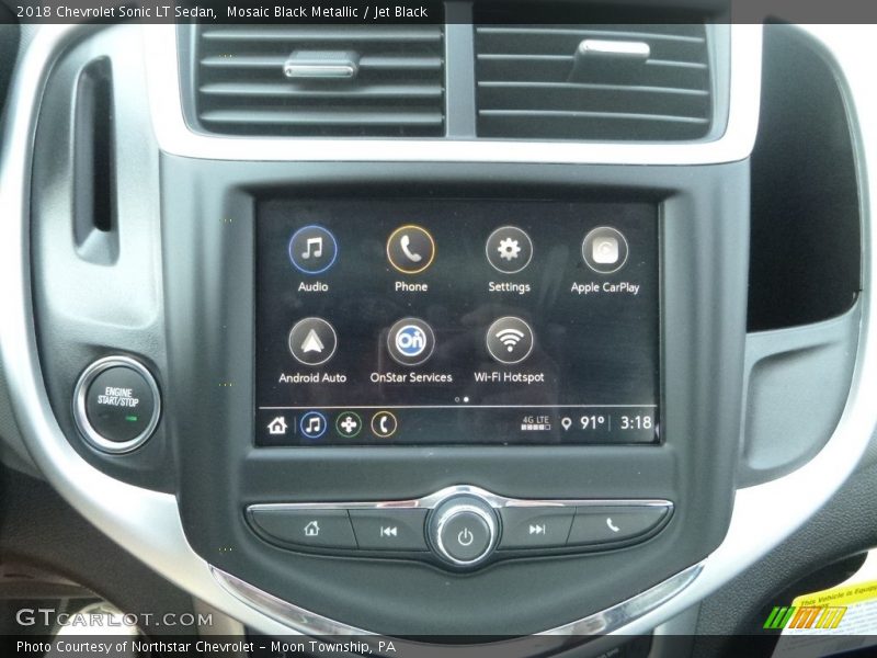 Mosaic Black Metallic / Jet Black 2018 Chevrolet Sonic LT Sedan