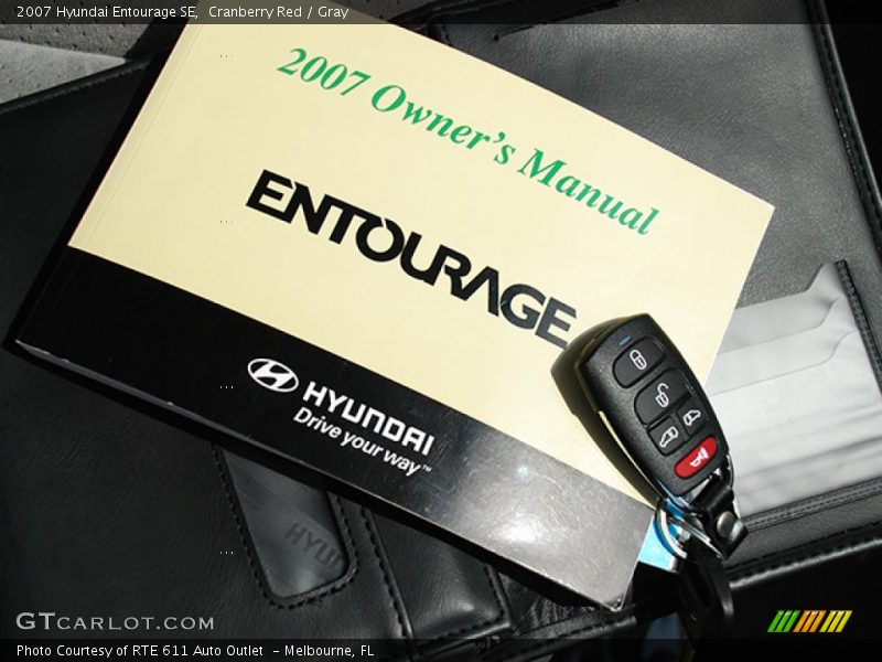 Cranberry Red / Gray 2007 Hyundai Entourage SE