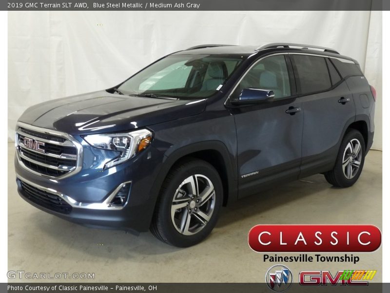 Blue Steel Metallic / Medium Ash Gray 2019 GMC Terrain SLT AWD