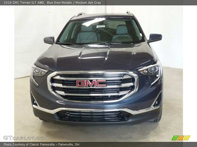 Blue Steel Metallic / Medium Ash Gray 2019 GMC Terrain SLT AWD