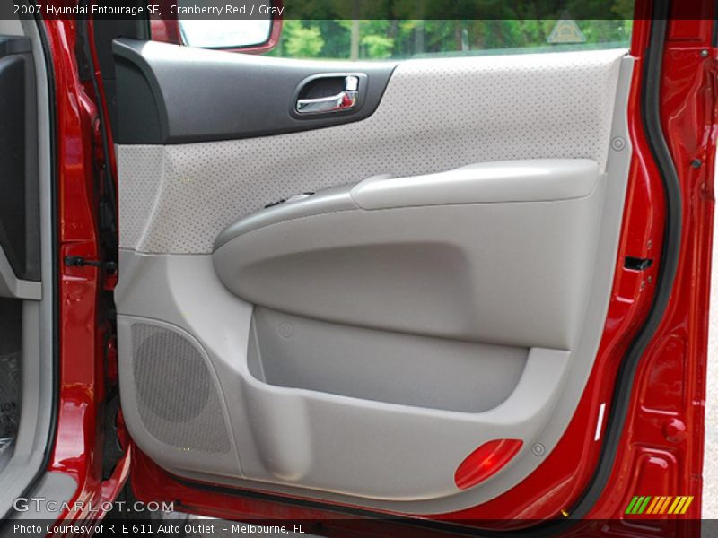 Cranberry Red / Gray 2007 Hyundai Entourage SE