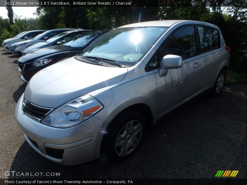 Brilliant Silver Metallic / Charcoal 2011 Nissan Versa 1.8 S Hatchback