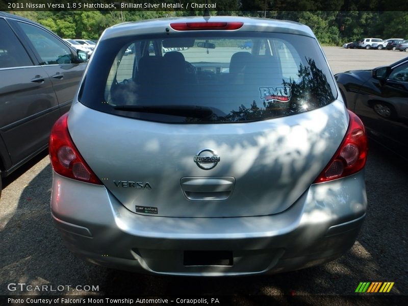 Brilliant Silver Metallic / Charcoal 2011 Nissan Versa 1.8 S Hatchback