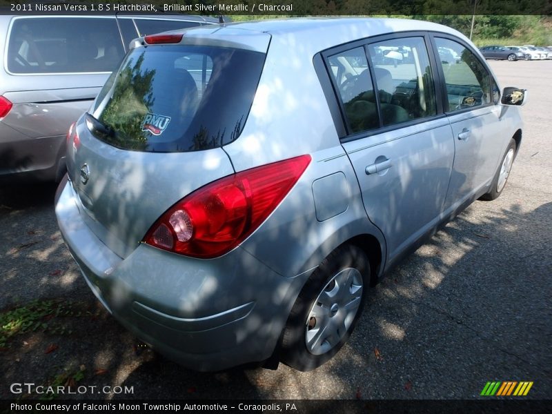 Brilliant Silver Metallic / Charcoal 2011 Nissan Versa 1.8 S Hatchback