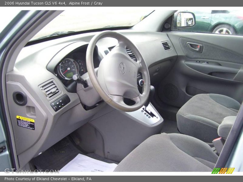 Alpine Frost / Gray 2006 Hyundai Tucson GLS V6 4x4
