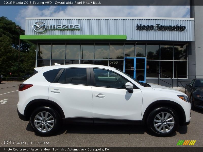 Crystal White Pearl Mica / Black 2016 Mazda CX-5 Touring AWD