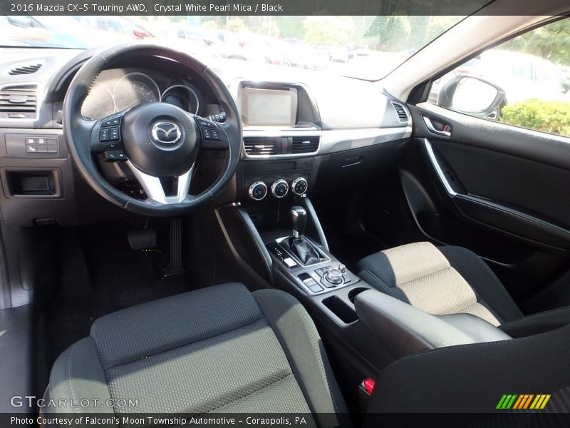 Crystal White Pearl Mica / Black 2016 Mazda CX-5 Touring AWD