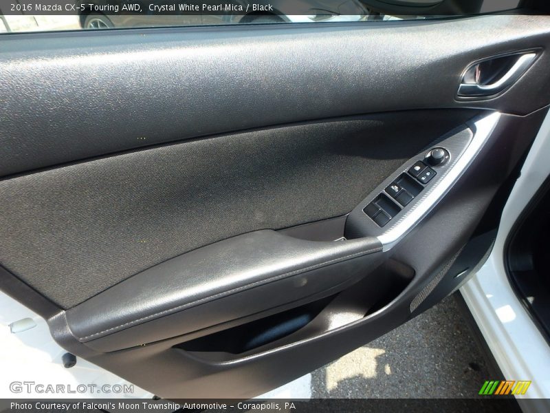 Crystal White Pearl Mica / Black 2016 Mazda CX-5 Touring AWD
