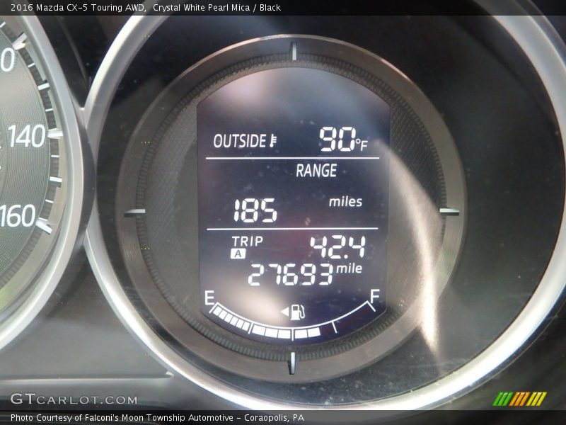 Crystal White Pearl Mica / Black 2016 Mazda CX-5 Touring AWD