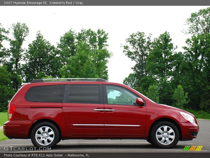 Cranberry Red / Gray 2007 Hyundai Entourage SE