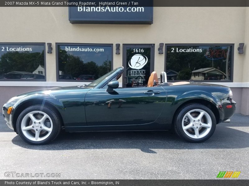 Highland Green / Tan 2007 Mazda MX-5 Miata Grand Touring Roadster