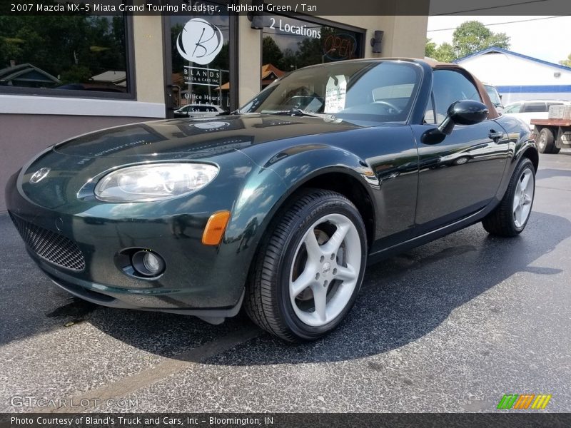 Highland Green / Tan 2007 Mazda MX-5 Miata Grand Touring Roadster