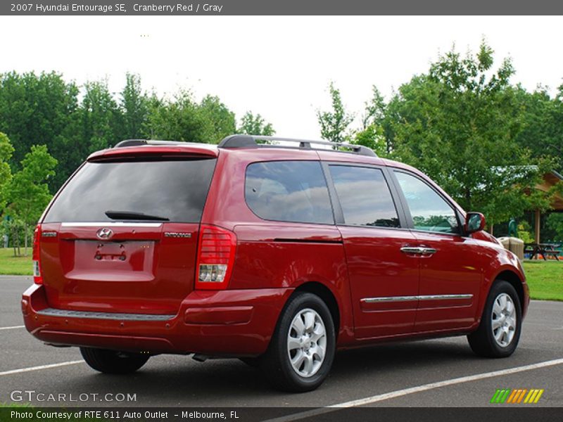 Cranberry Red / Gray 2007 Hyundai Entourage SE