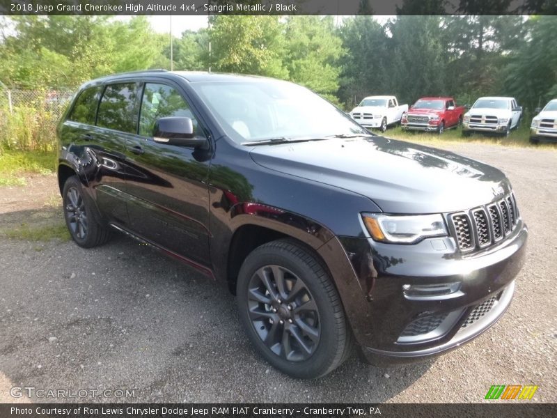 Sangria Metallic / Black 2018 Jeep Grand Cherokee High Altitude 4x4