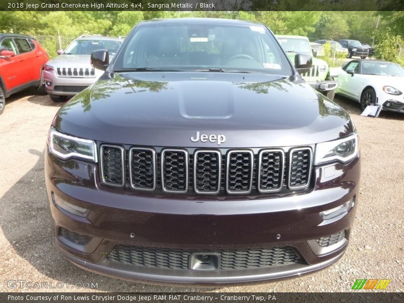 Sangria Metallic / Black 2018 Jeep Grand Cherokee High Altitude 4x4