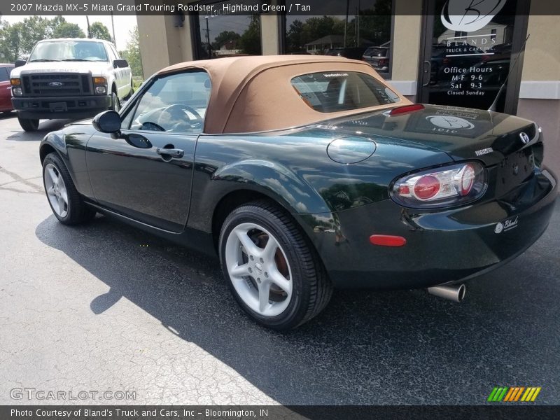 Highland Green / Tan 2007 Mazda MX-5 Miata Grand Touring Roadster