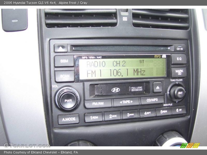 Alpine Frost / Gray 2006 Hyundai Tucson GLS V6 4x4