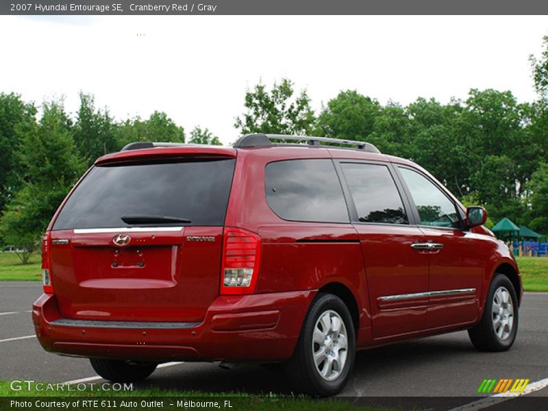 Cranberry Red / Gray 2007 Hyundai Entourage SE