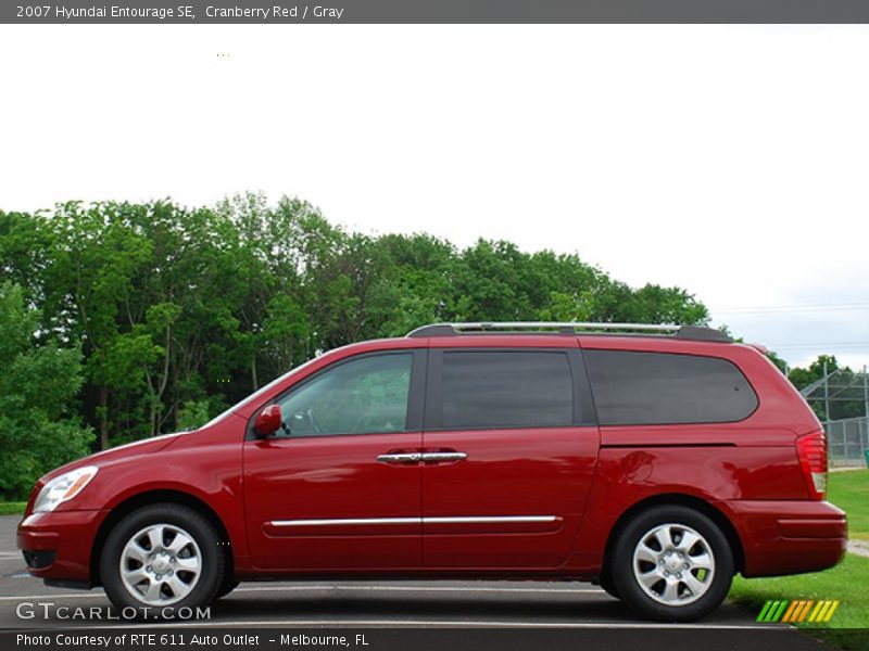 Cranberry Red / Gray 2007 Hyundai Entourage SE