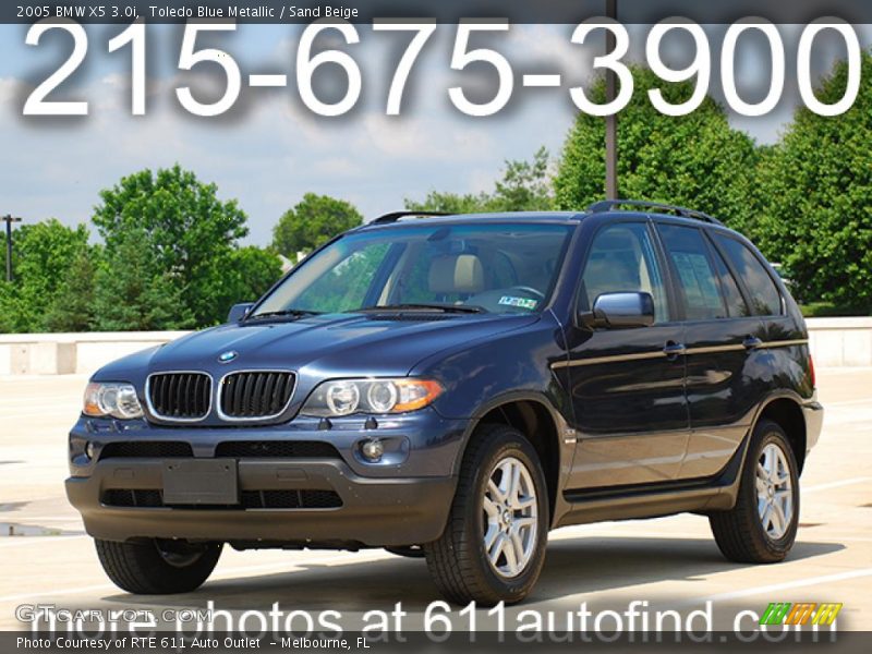 Toledo Blue Metallic / Sand Beige 2005 BMW X5 3.0i