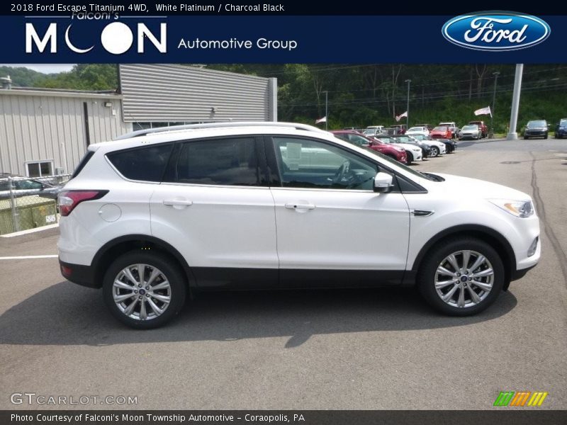 White Platinum / Charcoal Black 2018 Ford Escape Titanium 4WD